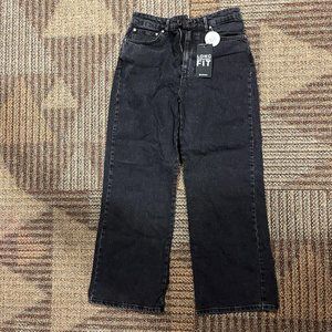 Stradivarius Petite 90s dad jean in black